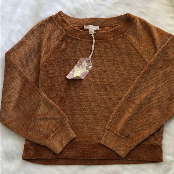 NWT BAND OF GYPSIES DARK STAR CHENILLE SWEATER SM - Picture 2 of 6